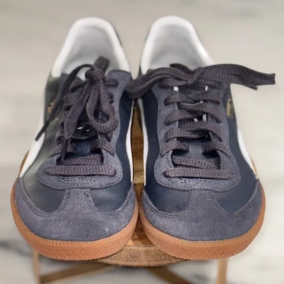 Puma Super Liga Sneakers Youth Child Leather & Suede Dark Navy White 6.5C - Picture 3 of 5